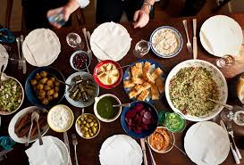 Middle eastern condiments appetizer party planning cocktail party easy. Middle Eastern Mezze Tabbouleh Falafel 636x431 The Fat Kid Inside