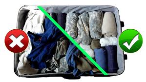 Army Packing Hack How To Pack Luggage Like A Pro For Travel Space Saving Military Style Suitcase Packing Packing Luggage Packing Tips For Travel
