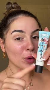 Trying the new @Benefit Cosmetics the pore cession all LITE primer !! I’m  shook !