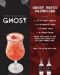 Ghost Patio Painkiller Fresh Strawberries Lemon Juice Simple And Ghost Tequila Drinks Alcohol Recipes Alcohol Recipes Cocktail Drinks Alcoholic