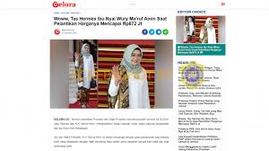 Informasi lowongan kerja content creator di pabrik tas ckki terbaru untuk wilayah jakarta. Salah Woww Tas Hermes Ibu Nyai Wury Ma Ruf Amin Saat Pelantikan Harganya Mencapai Rp672 Jt Turnbackhoax Id