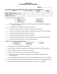 Used to help substances enter or exit the cell. Cell Transport Review Worksheet Fill Online Printable Fillable Blank Pdffiller