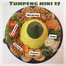 Lihat juga resep tumpeng mini nasi kuning enak lainnya. Tumpeng Mini Free Design Sticker Shopee Indonesia
