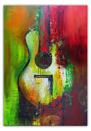 Gitarre Handgemalt Gitarrenbild Gemalde Modern Gitarren Bilder Moderne Malerei Moderne Kunst Bilder
