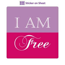 The customized products printing service: I Am Free Sticker Stickers Custom Pride Stickers Custom Stickers