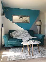 Si au départ cette teinte a surtout été. Salon Bleu Gris Deco Chambre Decoration Interieur Maison Deco Mur