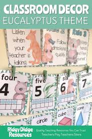 Australian Animal And Eucalyptus Themed Classroom Decor Bundle Classroom Displays Secondary Classroom Classroom Displays