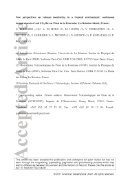 Bulletin météo pour saint martin la plaine, le mardi 24 novembre. Pdf New Perspectives On Volcano Monitoring In A Tropical Environment Continuous Measurements Of Soil Co2 Flux At Piton De La Fournaise La Reunion Island France