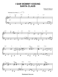 I Saw Mommy Kissing Santa Claus Sheet Music Christmas Sheet Music Sheet Music Christmas Piano Sheet Music