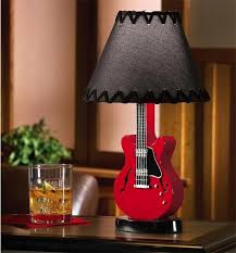 Pin By Ashley Burcham On The Boy S Music Bedroom Music Themed Bedroom Guitar Lamp