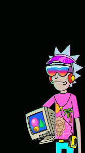 Wallpaper 4 You Vaporwave Rick Funny Rick And Morty Drawing Rick And Morty Stickers Rick And Morty Poster