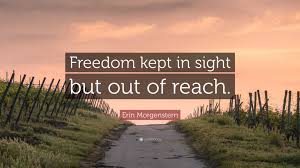 Erin Morgenstern Quote: “Freedom kept in sight but out of reach.”