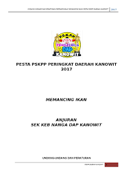 Hi semua tengah busy merendang dan memasak ke tu untuk makan makan esok sambutan hari raya. Kertas Konsep Pertandingan Memancing