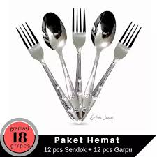 Salah satunya adalah peletakan sendok dan garpu atau garpu dan pisau, yang memiliki makna tersendiri. Sendok Garpu Set Makan Stainless Steel 24 Pcs Lazada Indonesia