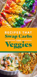 14 Hearty Recipes That Swap The Carbs With Veggies Hearty Meals Recipes Veggie Dishes