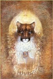Susan Seddon Boulet Shaman Puma Zashitnik2 Mystical Art Spirited Art Soul Art