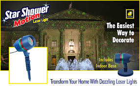 Star shower christmas light projectors. Amazon Com Star Shower Motion Laser Light By Bulbhead Indoor Outdoor Laser Light For Hassle Free Holiday Decorating Sparking Or Still Red And Green Laser Lights Cover Up To 3200 Square Feet