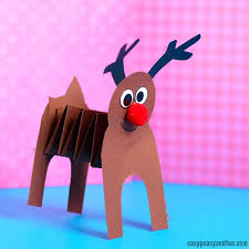 Accordion Paper Reindeer Craft Easy Peasy And Fun Reindeer Craft Christmas Crafts For Kids Bee Crafts For Kids