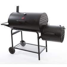 Char Griller Smokin Champ Charcoal Grill Horizontal Smoker In Black 1624 The Home Depot Charcoal Bbq Charcoal Grill Bbq Grill Design