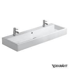 Duravit Vero Doppelwaschtisch Weiss Mit Wondergliss Mit 2 Hahnlochern Uberlauf Geschliffen Duravit Vero Waschtisch Doppelwaschtisch Bad Doppelwaschtisch