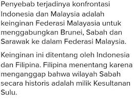 Isu ekonomi dan kewangan yang melibatkan penyelarasan perindustrian dan percukaian pembentukan malaysia mendapat pelbagai reaksi daripada pelbagai pihak. Penyebab Terjadinya Konfrontasi Indonesia Dan Malaysia Brainly Co Id