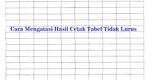 Check spelling or type a new query. Hasil Cetak Tabel Tidak Lurus Begini Cara Mengatasi Cara Sunda