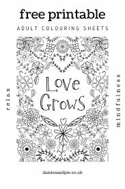 Our free coloring pages for adults and kids, range from star wars to mickey mouse. Free Printable Adult Colouring Pages With Inspirational Quotes Daisies Pie