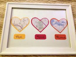 First Anniversary Gift Map Hearts Display Tutorial And Other Paper Gift Ideas This Fairy Tale Life Paper Gifts Anniversary First Wedding Anniversary Gift First Wedding Anniversary