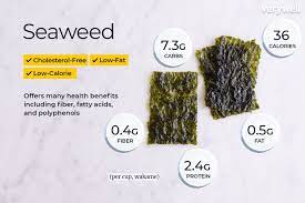 A serving of seaweed wrap contains just under 2 g of protein, about 3 percent of your usda recommended daily value. Seaweed Nutrition Facts And Health Benefits