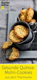Quinoa Mohn Cookies I Rezept Fur Den Thermomix Rezept Rezepte Lebensmittel Essen Thermomix
