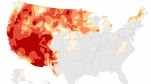 The latest data from the us drought monitor shows much of arizona is in some form of a drought. Maps Of Historic Drought In West Cnn