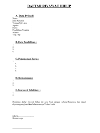 Contoh Daftar Riwayat Hidup Tulis Tangan 1 30 Contoh Daftar Riwayat Hidup Curriculum Vitae Cv Terlengkap Riwayat Hidup Creative Cv Template Cv Kreatif