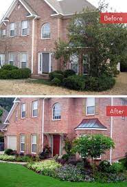 Ranch house driveway front paving installation. It 39 S Easy To Let The Yard Go Downhill Over The Winter But These Dramatic Landscaping Makeovers Wi Front Yard Landscaping Landscape Design Yard Landscaping