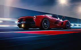 Wallpaper Laferrari Rear View On Road Artwork Sports Car Wallpaper Car Wallpapers Hd Wallpaper Iphone