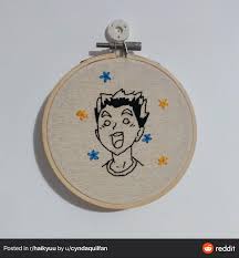 Pin By Emily On Anime Embroidery In 2020 Embroidered Art Diy Embroidery Shirt Embroidery Inspiration