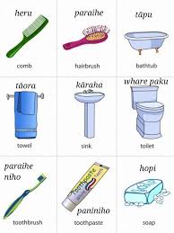 Maori Vocabulary Fare Pape Bathroom Flashcards Kids English English Vocabulary