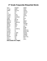 Before that, the student just knows how to hold the pencil and draw scribbles. List Of Frequently Misspelled Words Misspelled Words Commonly Misspelled Words 3rd Grade Words