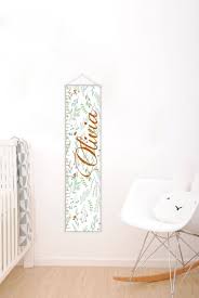 flowers personalised baby growth chart