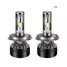 Led Car Headlight Bulbs H4 Fitting 5000 Lumen Each 6000k White