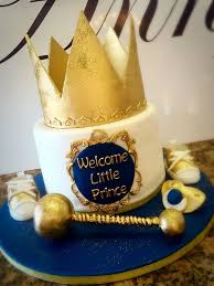Little Princes Baby Shower Cake With Gold Crown And Navy Blue Details Prince Baby Shower Cake Gold Baby Shower Cake Blue Baby Shower Cake