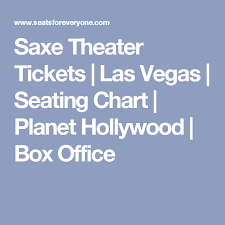 Seating Chart For Planet Hollywood Theater Zappos Theater At
