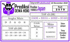 Prediksi Togel Japan 22 November 2020 Hoki November Taiwan