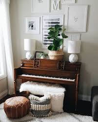 Piano With White Gallery Wall Above Piano Room Decor Home Music Rooms Piano Living Rooms