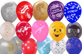 Zu hochzeit, geburtstag und kindergeburtstag. Bedruckte Luftballons In Vielen Grossen Und Formen
