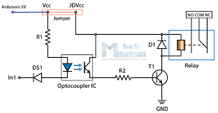 The switching contacts of a relay are completely isolated from the coil, and hence from the arduino. Arduino Relay Tutorial Control High Voltage Devices With Arduino