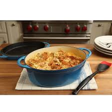 Le Creuset Cast Iron Oval Dutch Oven With Grill Pan Lid In Marseille Le Crueset Dutch Oven Oven Grill Pan