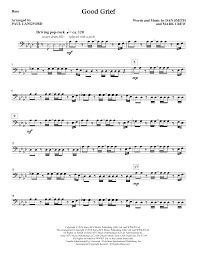 Download, print this score, watch free tutorial and off you go. Good Grief Bass Sheet Music To Download
