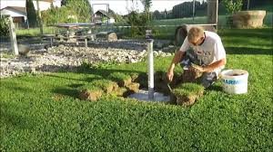Sie haben einen kleinen garten ohne bäume und möchten dennoch eine slackline spannen? Slackline Fixmontage Im Garten Youtube