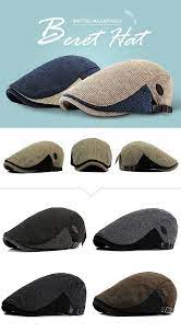 Us 13 57 50 Unisex Cotton Knitted Beret Caps Knitting Buckle Adjustable Paper Boy Newsboy Cabbie Gentleman Cap Men S Accessories From Clothing And Apparel On B Hats For Men Knitted Beret Hat Fashion