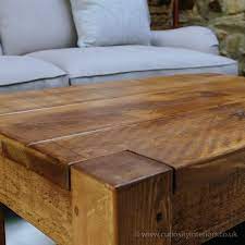 The key to a warm and inviting home is in a cozy and fascinating coffee table! Rustic Lumber Plank Wood Coffee Table From Curiosity Interiors